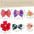100pcs/50pairs Dog Hair Bows, Grooming Bulk with Rubber Bands in Mixed Colors, Toknot Bowknot Elastic for Small Medium