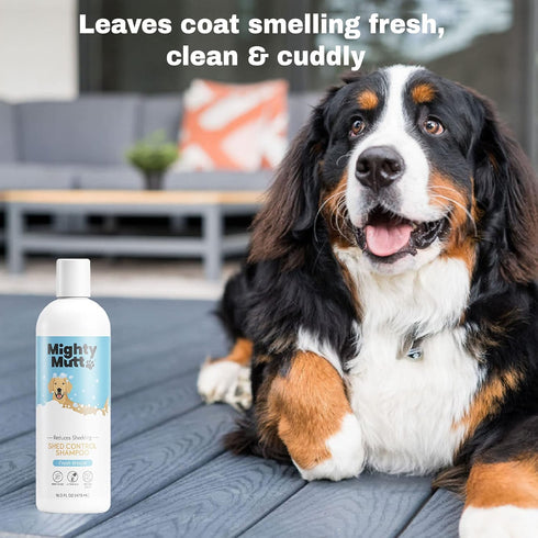 Mighty Mutt Shed Control Shampoo, Deshedding Dog Shampoo, Hypoallergenic, Anti-itch Formula - 16 fl oz