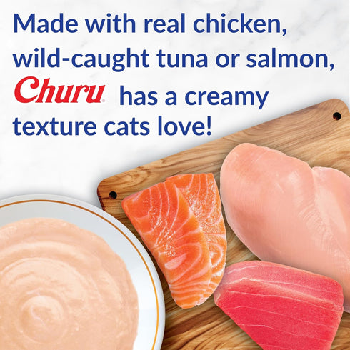 0.5 24 (4 Pack), INABA Churu for Kittens, Creamy, Pure Lickable Cat Treats with DHA, EPA, Vitamin E & Taurine, Ounces