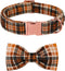 Lionet Paws Halloween Dog Collar with Bowtie, Adjustable Cotton Fall Bowtie Collar for Small Medium Dogs