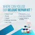 Set 4oz) Gelcoat Repair Kit Marine Fiberglass with Hardener, Coloring Agents & Tools Fix Scratches, Cracks & Chips on