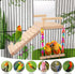 Kyouki Parrotlets,Finch,Canaries Bird Perch Platform Bird Toys with Bird Mirror Climbing Ladder Swing, Parakeet Cage