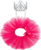 2 Pcs Dog Crown Headband and Tutu Dress Set, Crystal Rhinestone Dog Tiara Crown Tutu Skirt for Puppy Party