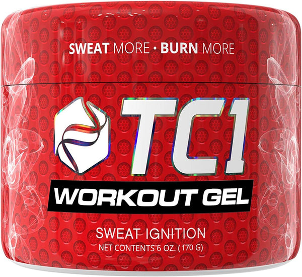 TC1 Sweat Ignition Workout Gel, Topical Thermogenic with Capsaicin, 6 oz Jar