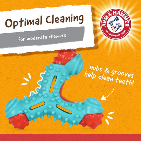 Arm & Hammer Nubbies Wishbone Dog Dental Toy, Best Chew Toy for Moderate Chewers, Chicken Flavor