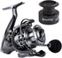 Sougayilang Fishing Reel, 13+1BB Light Weight Ultra Smooth Aluminum Spinning Reel with Free Spare Graphite Spool