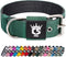 TSPRO Tactical Dog Collar - 1.5 Inch Wide Thick Collars with Heavy Duty Metal Buckle for Medium to Large Dogs (Green M)