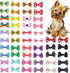 Chenkou Craft 50pcs Puppy Yorkie Dog Hair Bows with Clips, Pet Grooming Accessories, Mix Colors