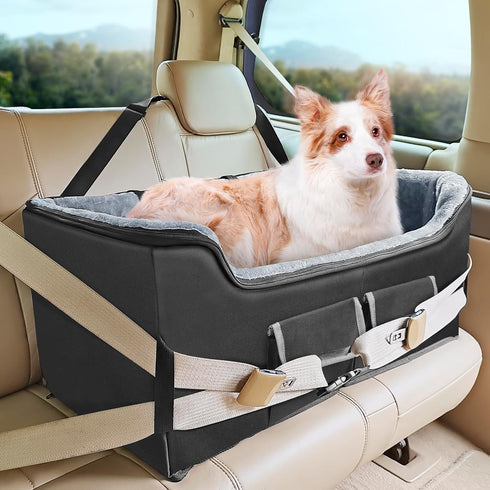 INFANZIA Dog Car Booster Seat, Elevated Pet Car Seats for Large Medium