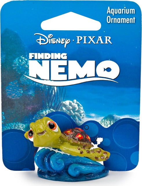 Penn-Plax Squirt Mini Aquarium Ornament for Finding Nemo - Fun decoration for your smaller tank with This friendly turtle riding a wave