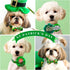 24pcs St.Patrick's Day Dog Bow Ties, Adjustable Green Pet Small Dog Collar Attachment Grooming Bowties, Lucky Clover Dog Bow Ties for Holiday Festival Puppy Dog Collar Accessories