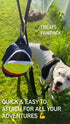 LLC Dog Backpack, Cat Backpack, Small Carrier | Clip on Harness or Leash, Fun Pet Treat Holder, Toy Bag (Neon Explorer)