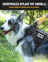 Dog Harness No Pull, Black M, Military Dog Vest with Handle & Molle, Adjustable Reflective Tactical Harness for