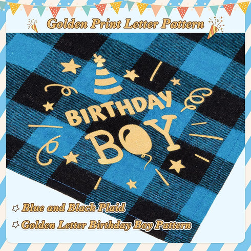Mihachi Dog Birthday Party Supplies - Bandana and Hat with Number, Triangle Scarf for Decoration Gift for Small Medium