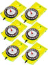 Gejoy 6 Pieces Orienteering Compass Bulk Scout Compass with Declination Magnifier Ruler and