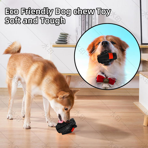 Dog Toys for Aggressive Chewers, Indestructible Chew Toys for Large Dogs, Durable Heavy Duty Dog Toy (Black)