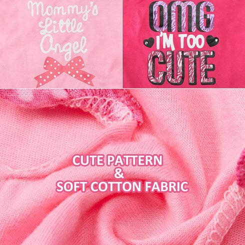 2 Pieces Dog Dresses for Cute Girl Dogs, Summer Clothes Apparel for Cats (OMG and Angel, Small)