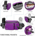 TUDEQU 4-in-1 Hands Free Dog Leash for Large Dogs with Fanny Pack, Waist Leash for Dog Walking