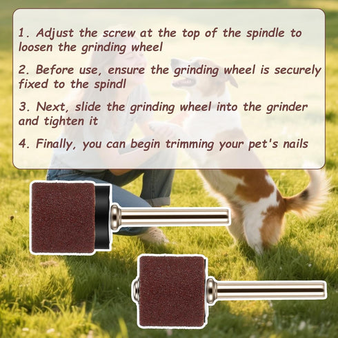 Neyauo 22 (1/2 Inch, 60 Grits/100 Pcs Pet Nail Grinder Replacement Kit Dog Nail Smoother with Grit Sanding Bands Claw
