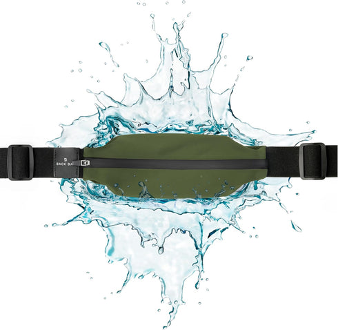 Slim Running Belt: Fits ALL Phones, Runners Fanny Pack, Money Belt, Waist Bag Workout Gear for Men & Women, Fishing Belt