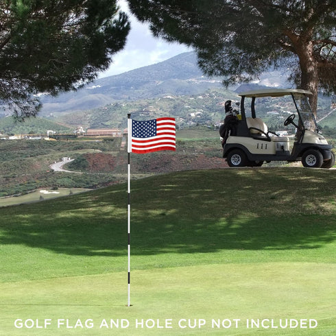 KINGTOP Golf Flagstick - Portable Design Practice Putting Green Flag Stick for Yard, Club, 3FT or 6FT Heights Available