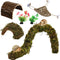 PETKNOWS Hermit Crab Accessories, 6 Pieces Hermit Crab Climbing Toys Coconut Shell