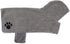 Bone Dry Pet Robe Collection - Embroidered Microfiber Bath Robe for Dogs & Cats, Medium, Gray
