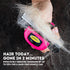 DakPets Stainless Steel Pet Deshedding Tool - Grooming Brush for Cats and Dogs, Pink, 4 inches.