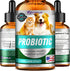 Premium Probiotics for Dogs, Cats - Digestive Enzymes & Prebiotics Supplement, 2 Fl Oz for Digestive Health