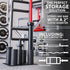 5 Commercial, 5 Synergee Barbell Holder Storage & Organization for Home, & Garage Gyms. Holds Bars, EZ Curls, Hex Bars.