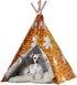 zoovilla Orange Puzzle Medium Pet Teepee