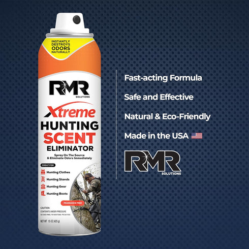 15 RMR Xtreme Hunt Scent Eliminator Spray - Neutralize Scents on Hunting Clothes, Stands, Gear, and Boots, Ounces