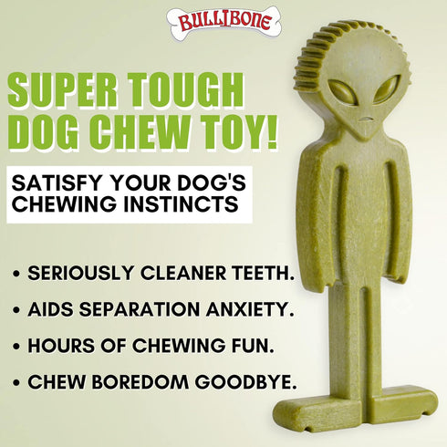 Bullibone Alien Bone, Chew Toy for Aggressive Chewers and Large Dogs