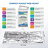 Primacare HB-10 Emergency Foil Mylar Thermal Blanket (Pack of 10), 52" Length x 84" Width, Silver