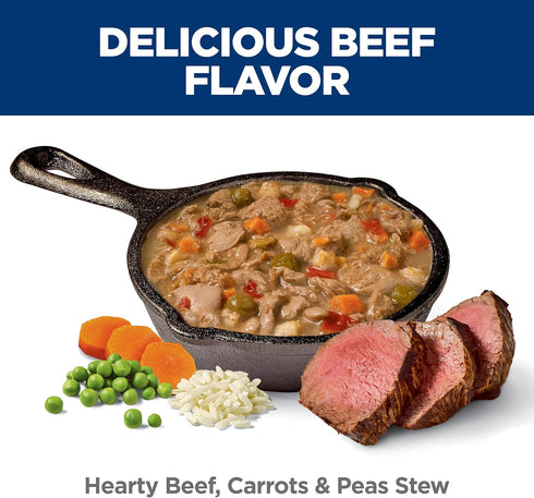 1-6 12.5 oz. 12-Pack Hill's Science Diet Adult Healthy Cuisine Wet Dog Food, Braised Beef, Carrots, & Peas Stew, Cans
