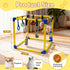 Bhyhok 8 Puppy Play Gym with Hanging Toys, Indoor Activity Gym for Small Dog with Enrichment Interactive Toy Adjustable