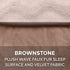 Furhaven Orthopedic Dog Bed for Medium/Small Dogs, Removable Bolsters & Washable Cover, Plush Velvet Waves, Brownstone,