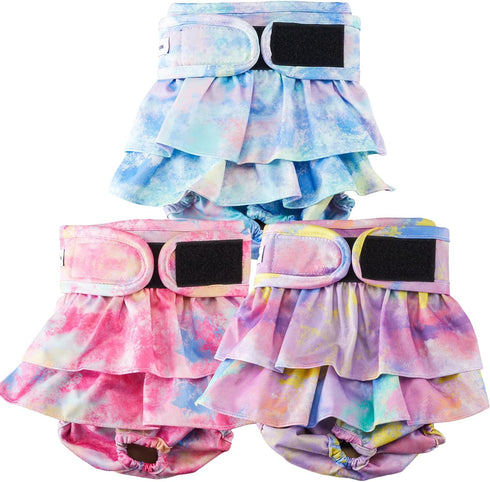 Reusable Dog Diapers Female Washable, Premium Doggie Diaper for Dogs, Pack of