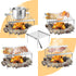 NASHRIO Portable Camping Grill - Folding Compact Stainless Steel Charcoal Barbeque Grill for Picnics, Backpacking,