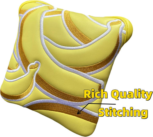 Golf Mallet Putter Head Cover, Fruit Style with Magnetic Closure, Premium Accessories for Men