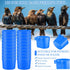 120 Pcs Cage Cups for Chicken Birds, Plastic Hanging Feeders and Waterers, 8 oz Feeding Bowl, Blue