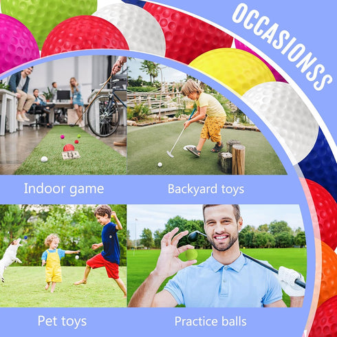 80 Junkin Pcs Foam Golf Balls Practice Balls Realistic Feel and Flight Sport Training for Indoor or Outdoor Backyard