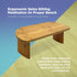 Bean Products Bamboo Foldable Meditation Bench Supportive and Portable Folding Kneeling Stool for Zen Practice