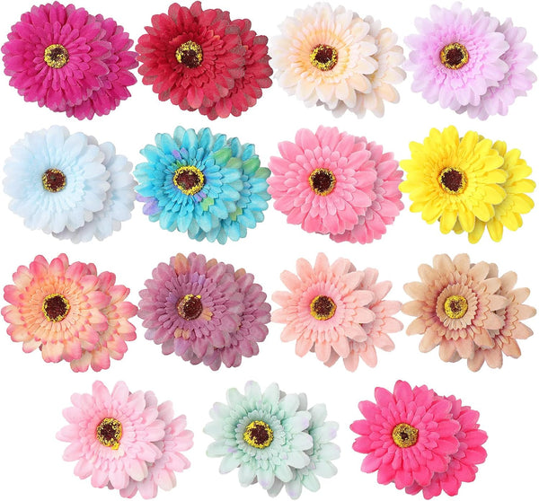 30 Pack Multicolored Dog Collar Flowers, Daisy Accessories for Small Medium Large Dogs and Puppies