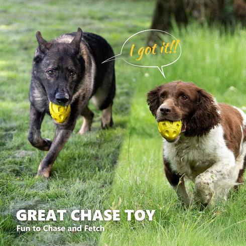Squeaky Dog Toys for Aggressive Chewers: Rubber Puppy Chew Ball with Squeaker, Durable for Medium and Large Breeds