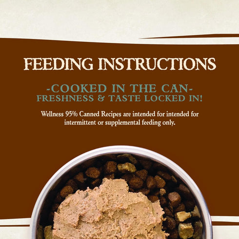 95% 13.2-Ounce (Pack 12) Wellness Beef Natural Wet Grain Free Canned Dog Food, Can