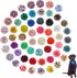 Dog Collar with 55 Pieces Multi Color Floral Charms, Flower Bow Ties for Puppy Dogs and Cats
