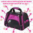 2 Pcs Soft Sided Pet Carrier, Airline Approved for Cats and Small Dogs, Portable Travel Bags (Pink, Purple)
