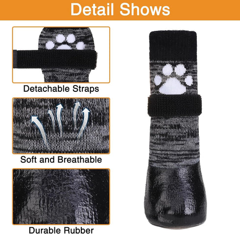 KOOLTAIL Non Slip Dog Socks to Prevent Licking Paws, Waterproof Paw Protector for Small Medium Large Dogs