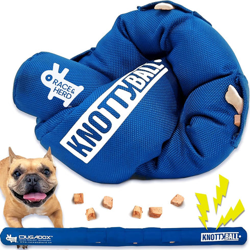 Race&Herd Knotty Ball - Snuffle and Sniffle Toy for Dogs, Boredom Buster Puzzle Toys for Smart Dogs